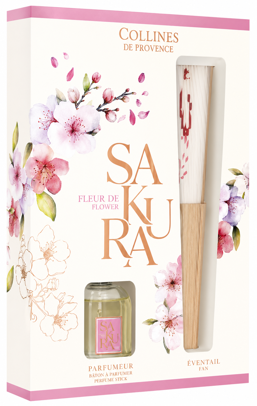 Les Estivales подарочный набор Sakura Flower спрей 50мл и веер