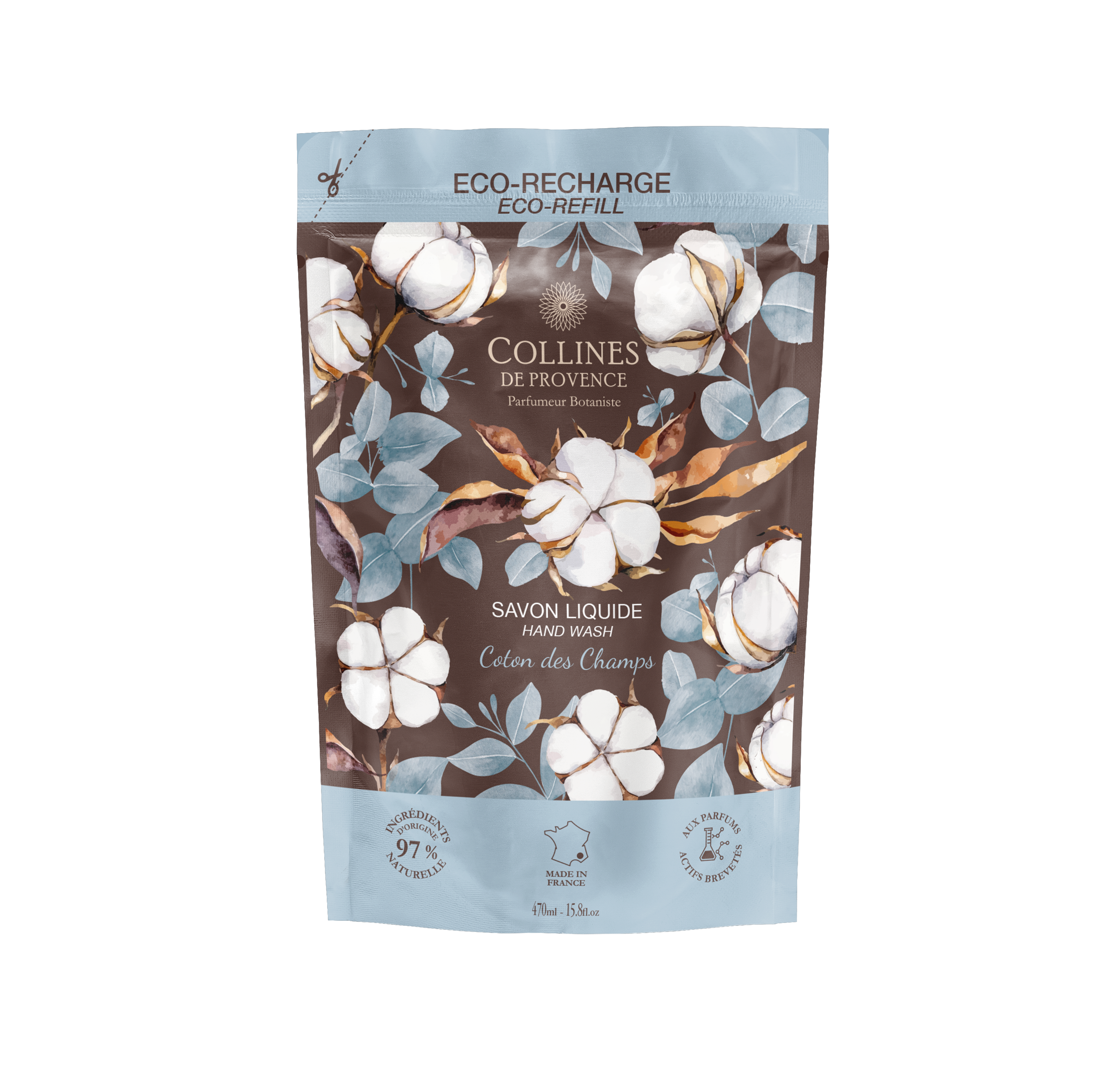 Fraicheur Vegetale рефилл жидкое мыло Cotton Breeze 470мл