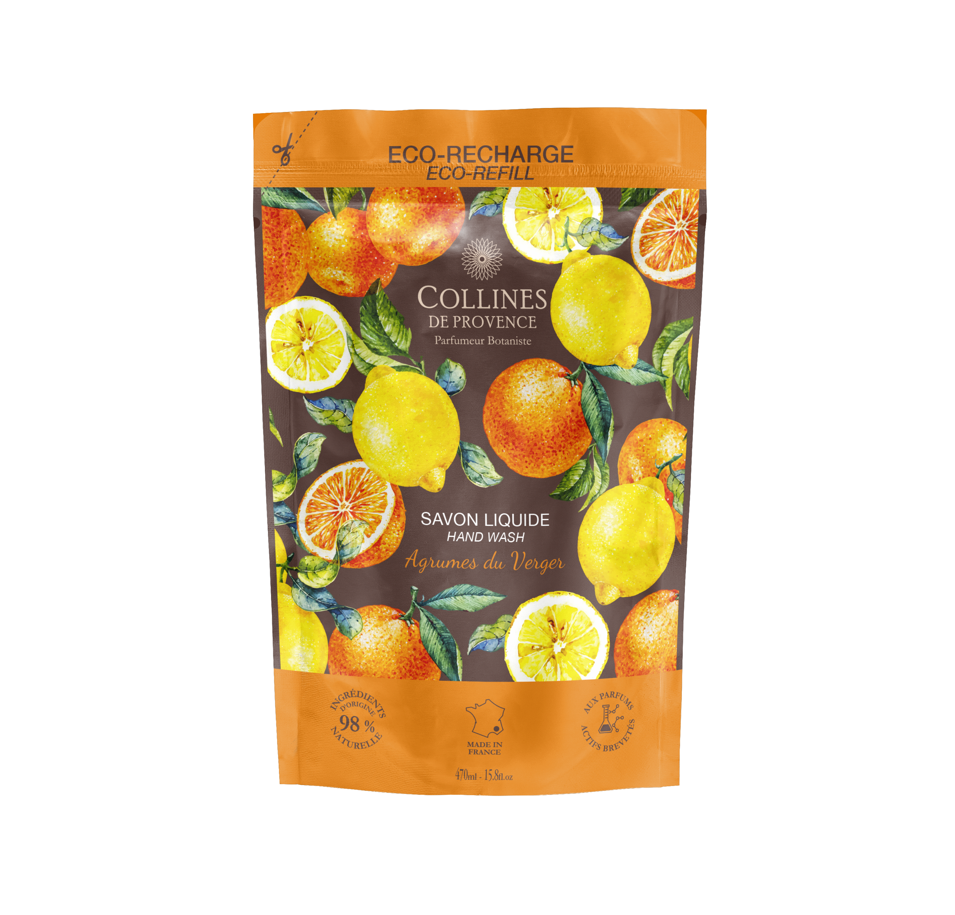 Fraicheur Vegetale рефилл жидкое мыло Citrus Orchard Glow 470мл